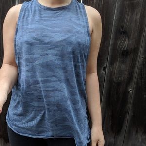 Adidas navy patterned climacool tank L